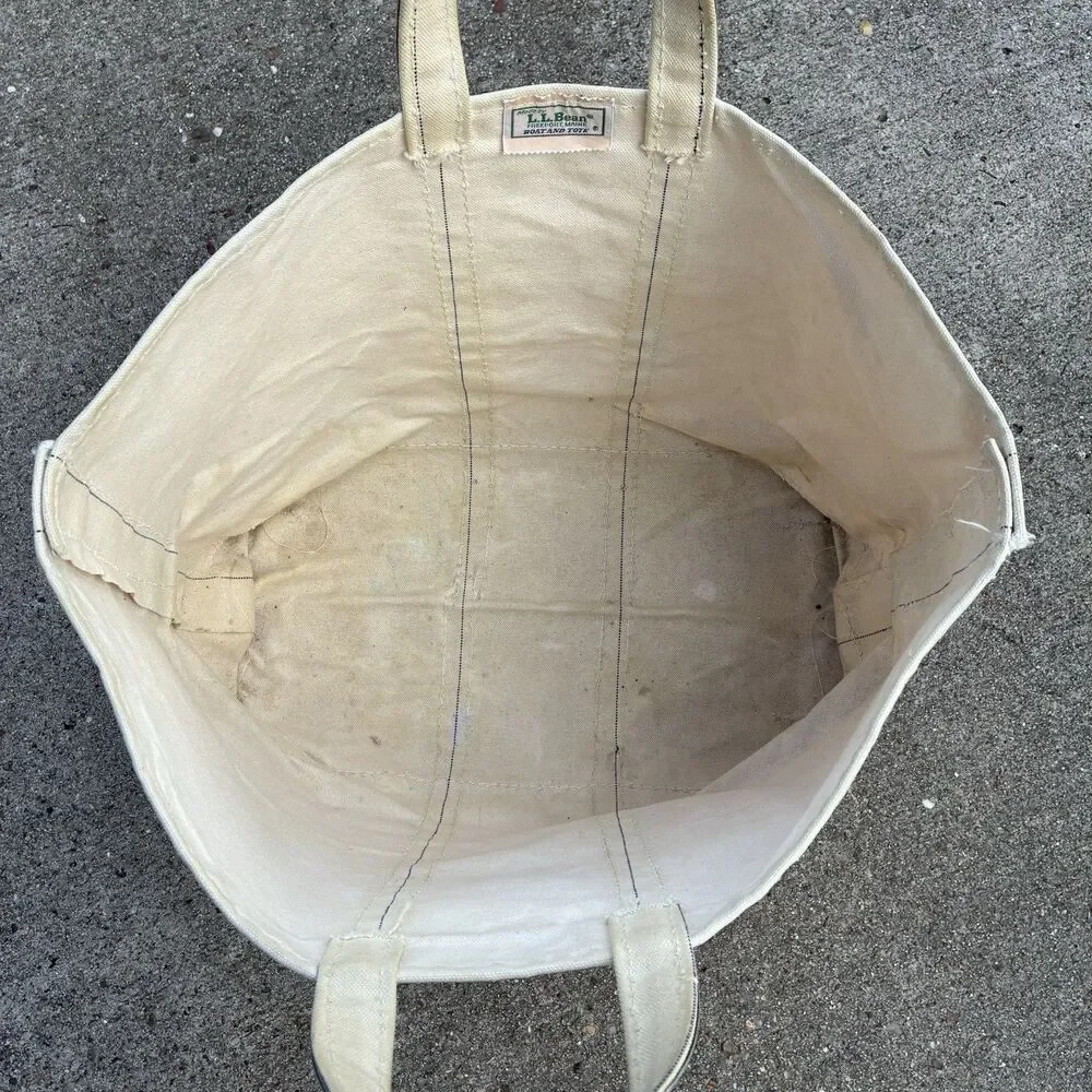 Rare Vintage 70's/80's Sawtooth Label Distressed LL Bean Faded 22x13x6